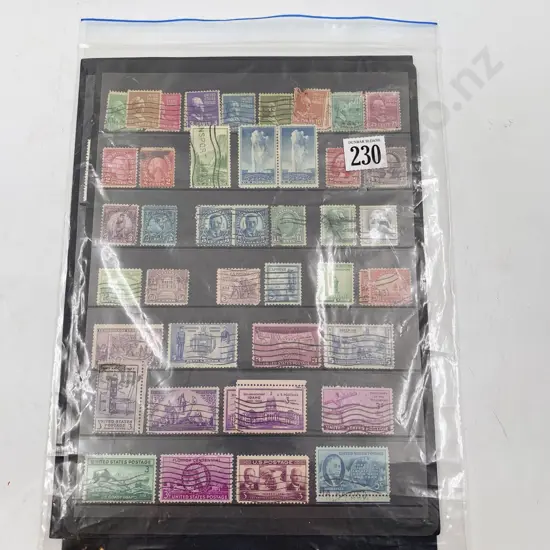 Four United States Stock Book Album Pages