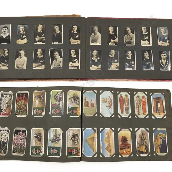 Four Cigarette Card Albums incl All Blacks Set