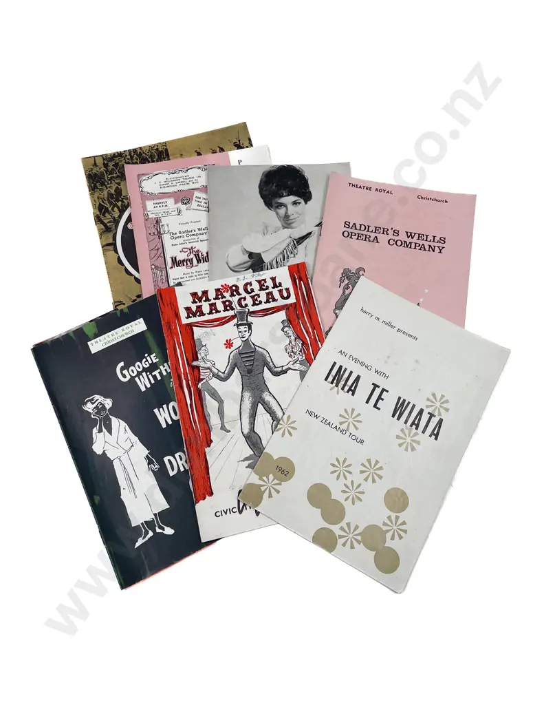 Circa 1960's NZ Theatre Programmes with Signatures Image 1++