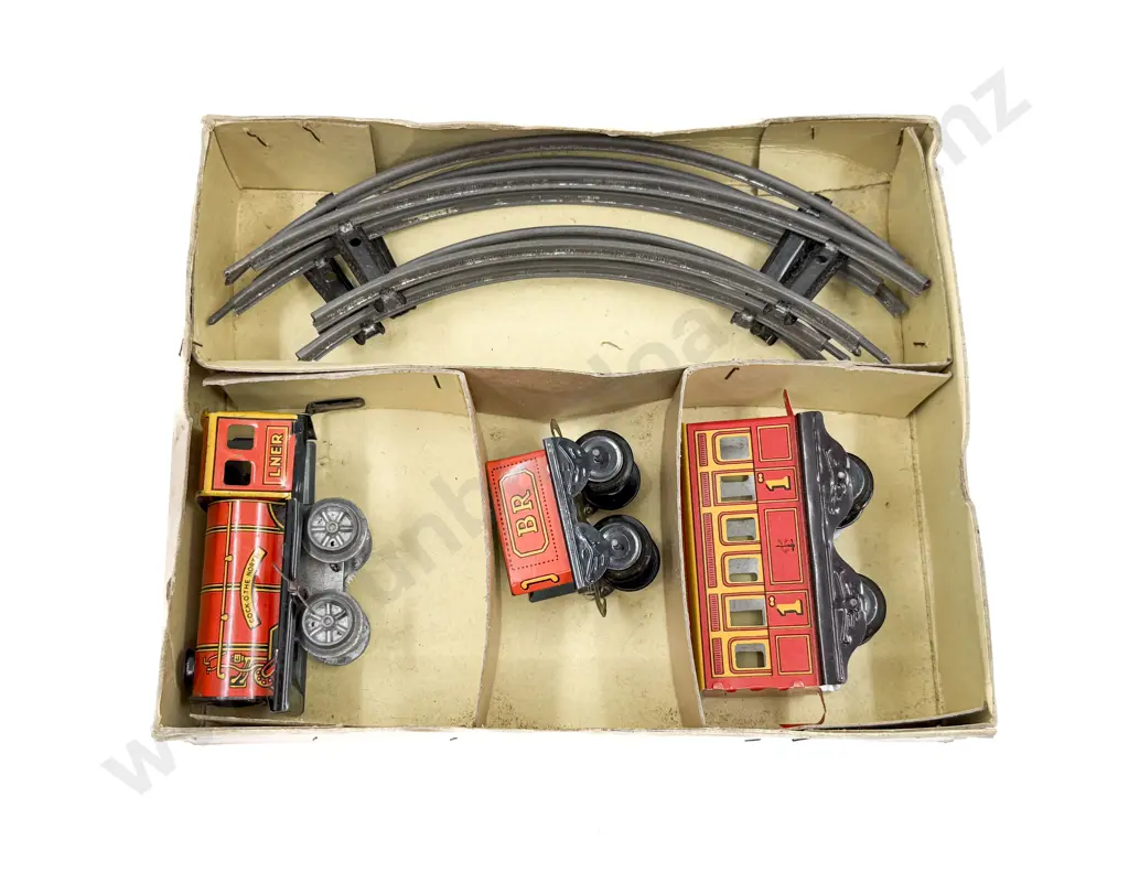 Vintage English Brimtoy Train Set in Original Box Image 1++