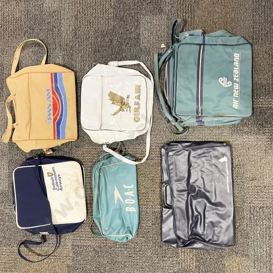 Quantity of Assorted Airline Advertising Bags