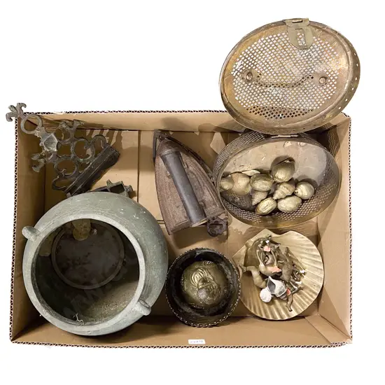 Box of Assorted Metalware