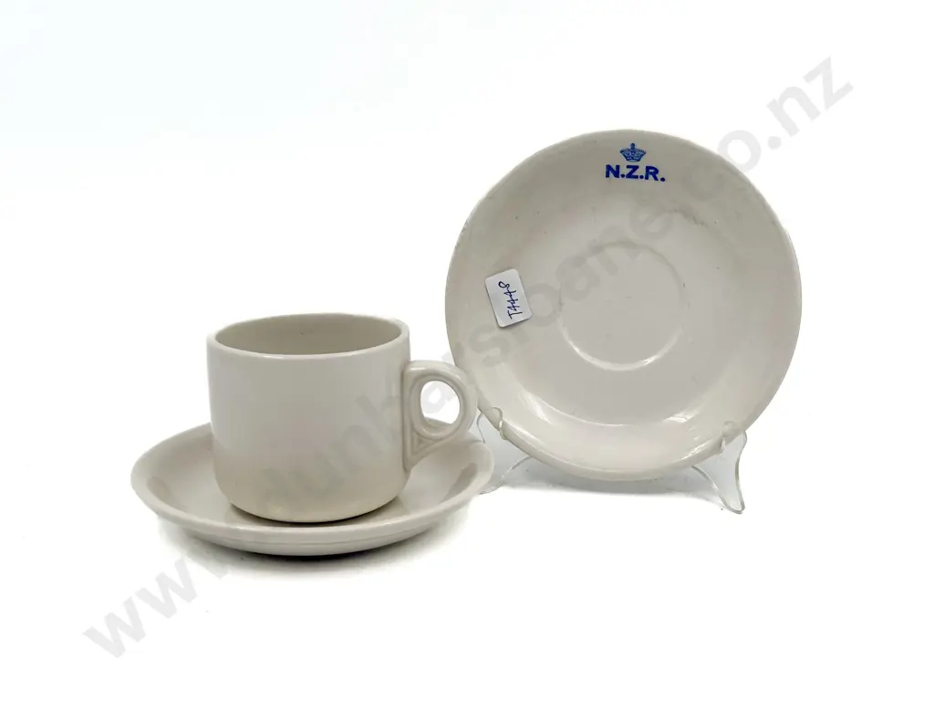 Crown Lynn NZR Cup & Two Saucers Image 1++