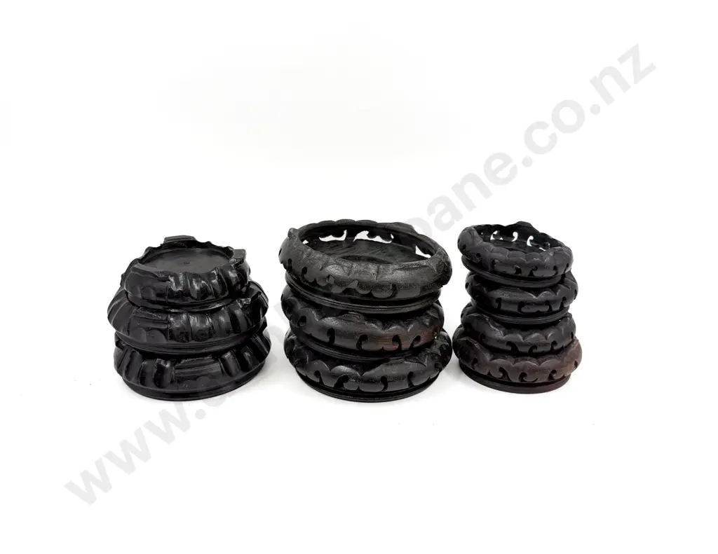 Quantity of Assorted Wooden Asian Stands Image 1++