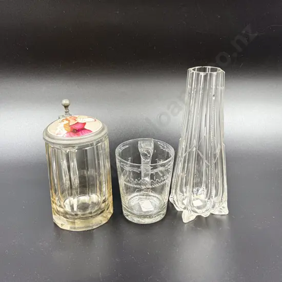 Small Quantity of Assorted Vintage Glass including Tankard