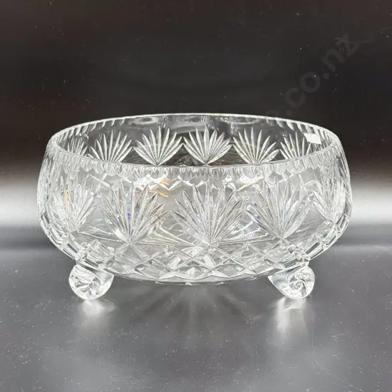 Large Footed Crystal Bowl