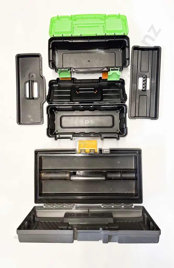 Three Modern Tool Boxes - One Large & Two Smaller Image 1++