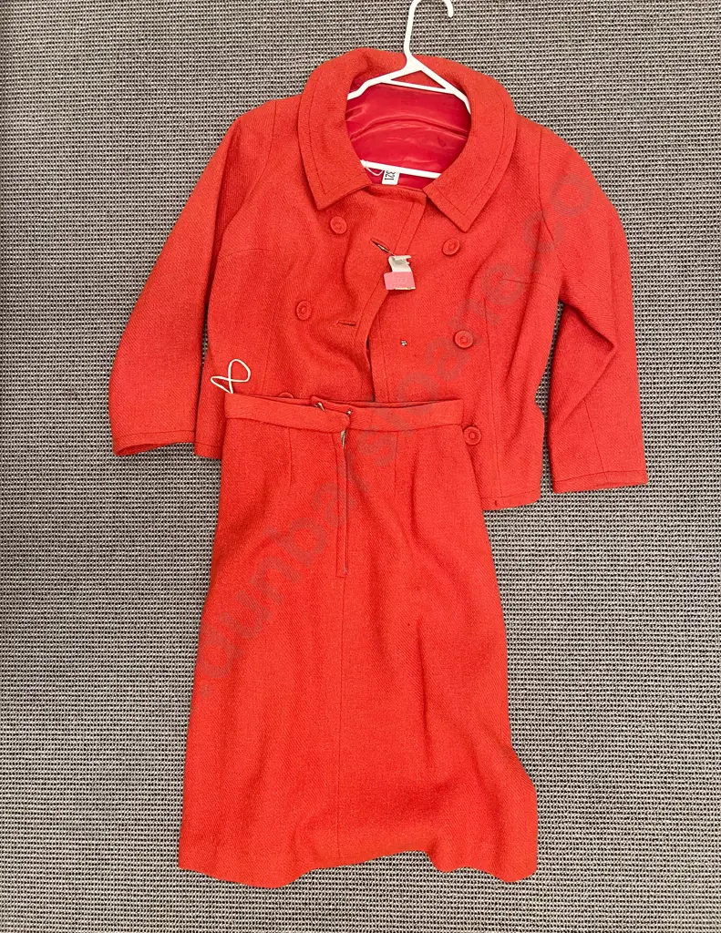 Red Suit Jacket and Skirt Image 1++