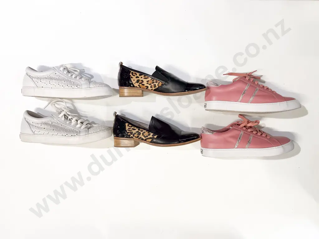 Miss Sofie Leopard Print Shoes and Two Pairs of Deuce Bloom Sneakers Image 1++