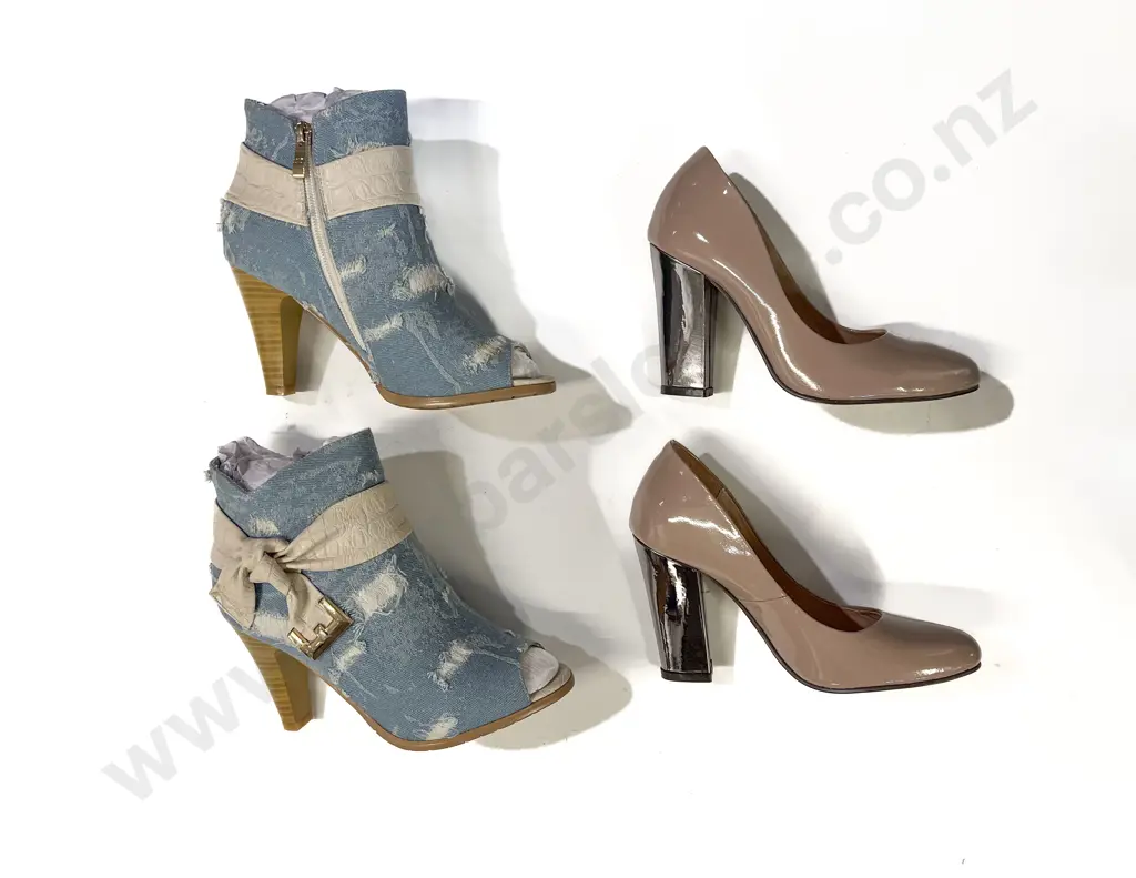 Two Pairs Ladies High Heel Shoes Image 1++