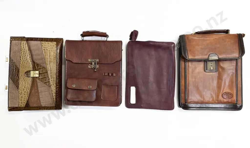 Leather Satchel together with Leather Ladies Handbag & Two Others Image 1++