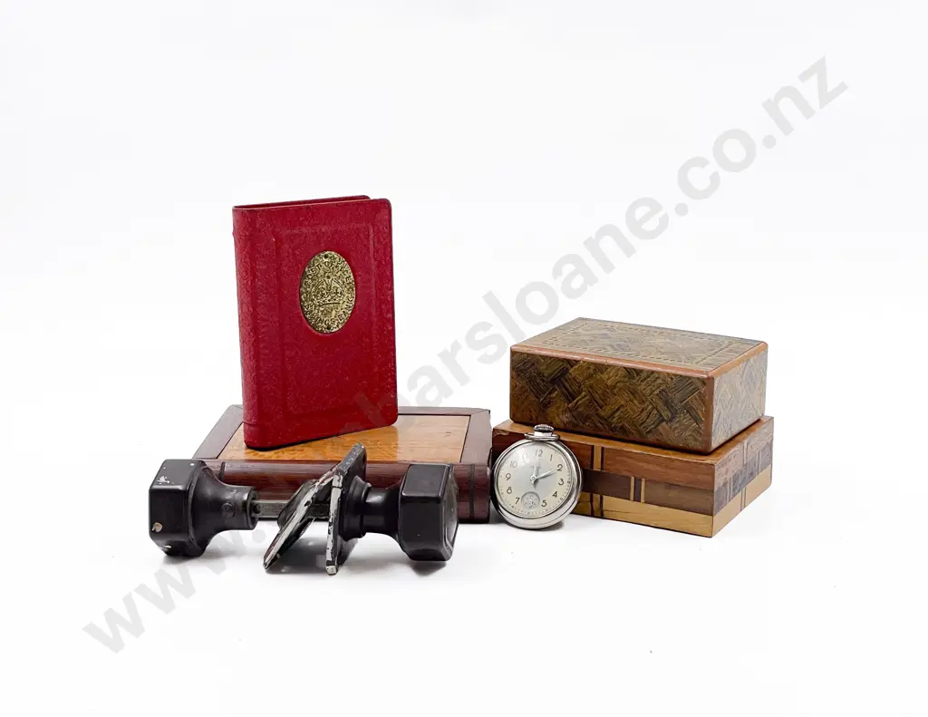 Small Quantity of Assorted incl Trinket Boxes Vintage Door Handle & Post Office Savings Box Image 1++