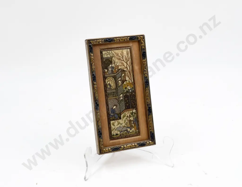Small Framed Mughal Work on Ivory Image 1++