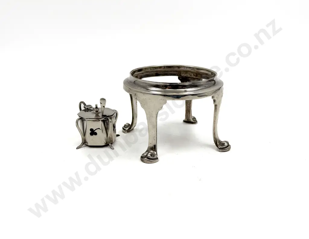 S/S Footed Base together with S/S Mustard Pot & Spoon Image 1++