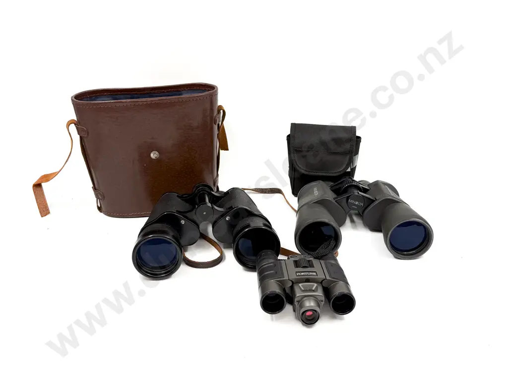 Three Assorted Sets of Binoculars incl E-BinoCam & Modern Minolta etc Image 1++
