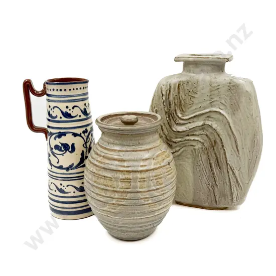 Pottery Vase & Two Others