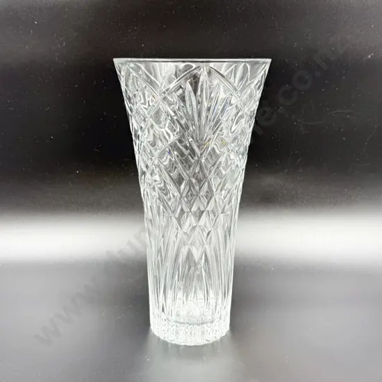 Boxed Italian Crystal Vase & Assorted Glassware