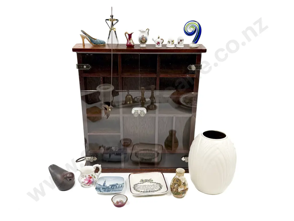 Spode Vase & Assorted together with Glazed Knick Knack Cabinet Image 1++
