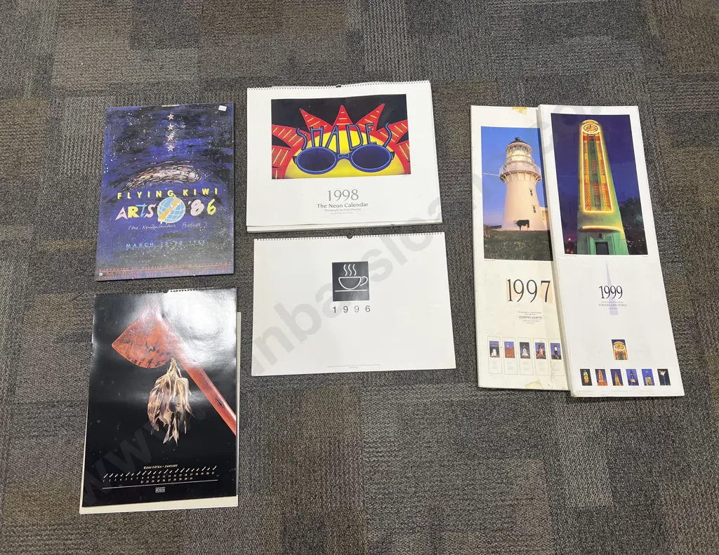 Quantity of Assorted Vintage Art Calendars together with Art Festival Poster etc Image 1++