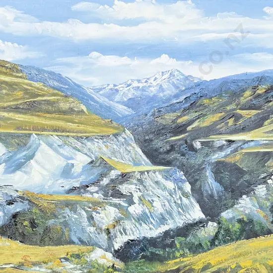 Unsigned - "Skippers Canyon" - Oil on Canvas Board
