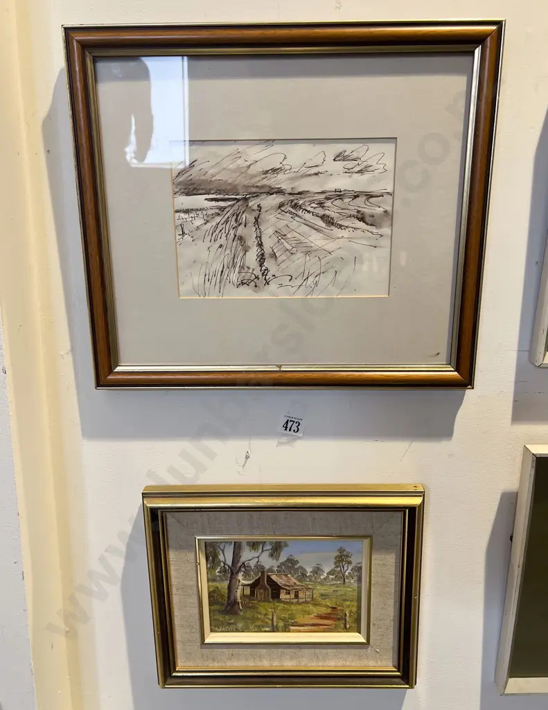Sheila Lamp - Cottage Study together with Unsigned Sketch Image 1++