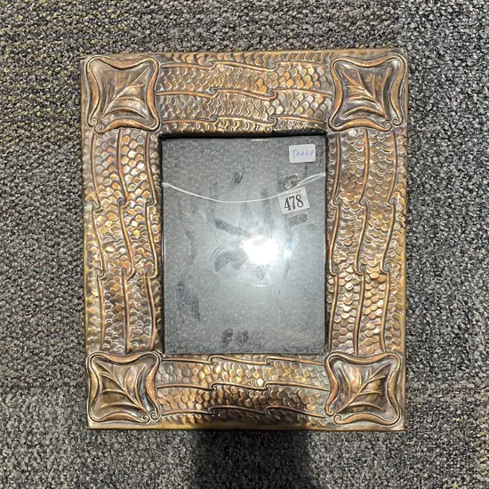 Art Nouveau Copper Picture Frame