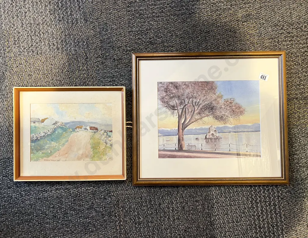 Irish Village Scene Watercolour ( Donegal) together with Print Image 1++
