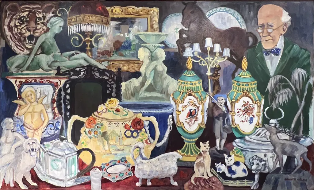 Jeanette Walker - "Antique Shop" - Oil on Board Image 1++