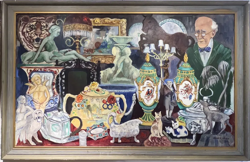 Jeanette Walker - "Antique Shop" - Oil on Board Image 1++
