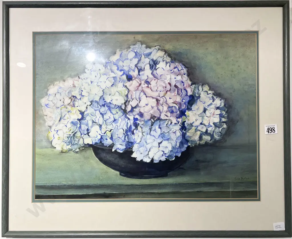Ida Miles - Hydrangeas Still Life - Watercolour Image 1++