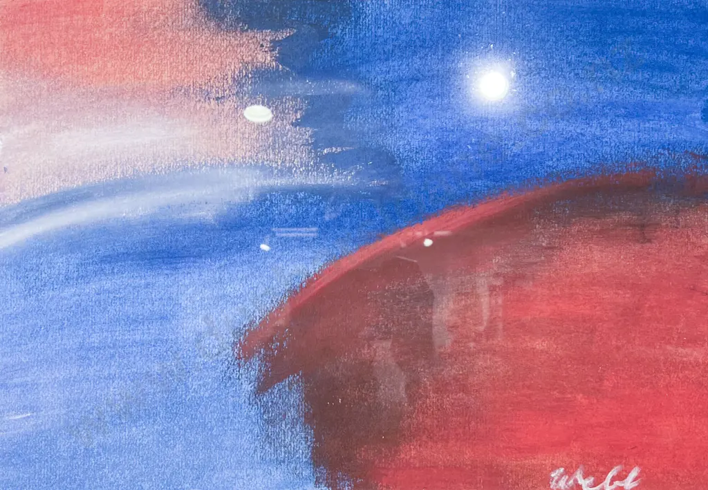 Signed Webb - Abstract Pastel on Paper Image 1++