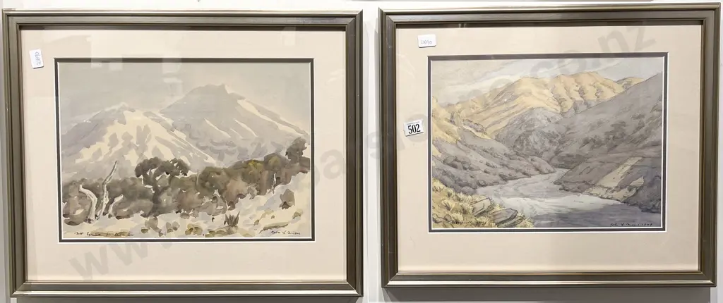 Two John L. Moore Watercolours Image 1++