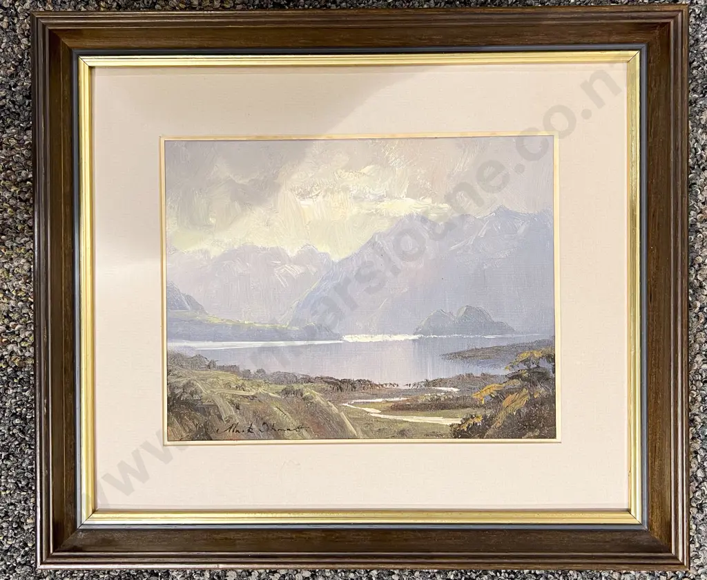 Mark Thomas - "Lake Manapouri Dusk" - Oil on Board Image 1++