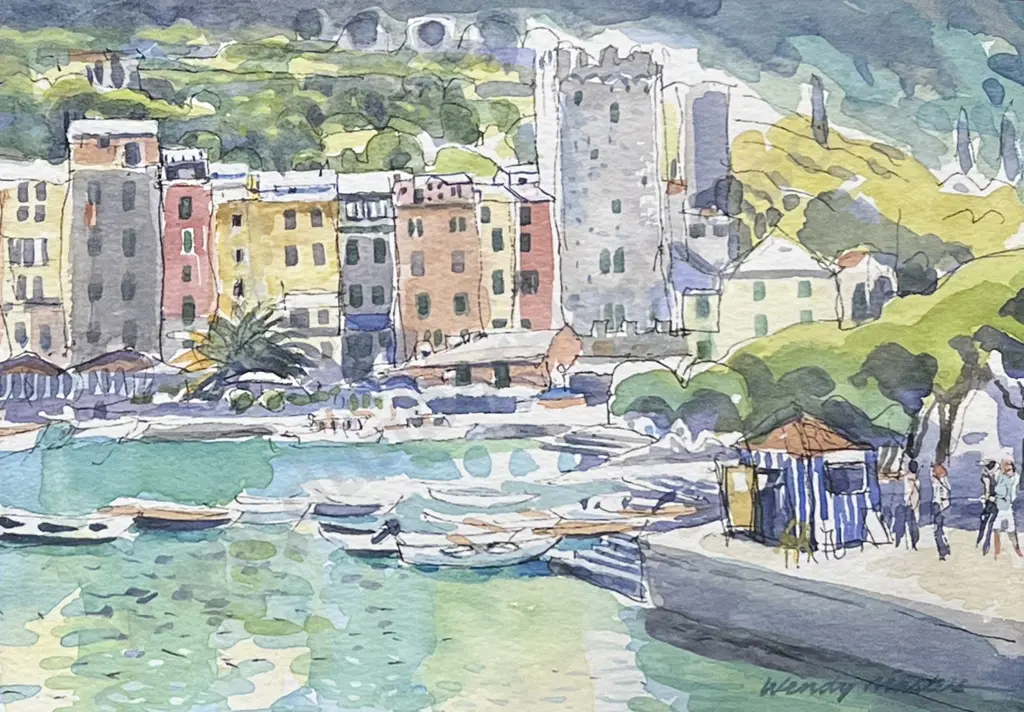 Wendy Masters - Harbour Scene - Watercolour Image 1++