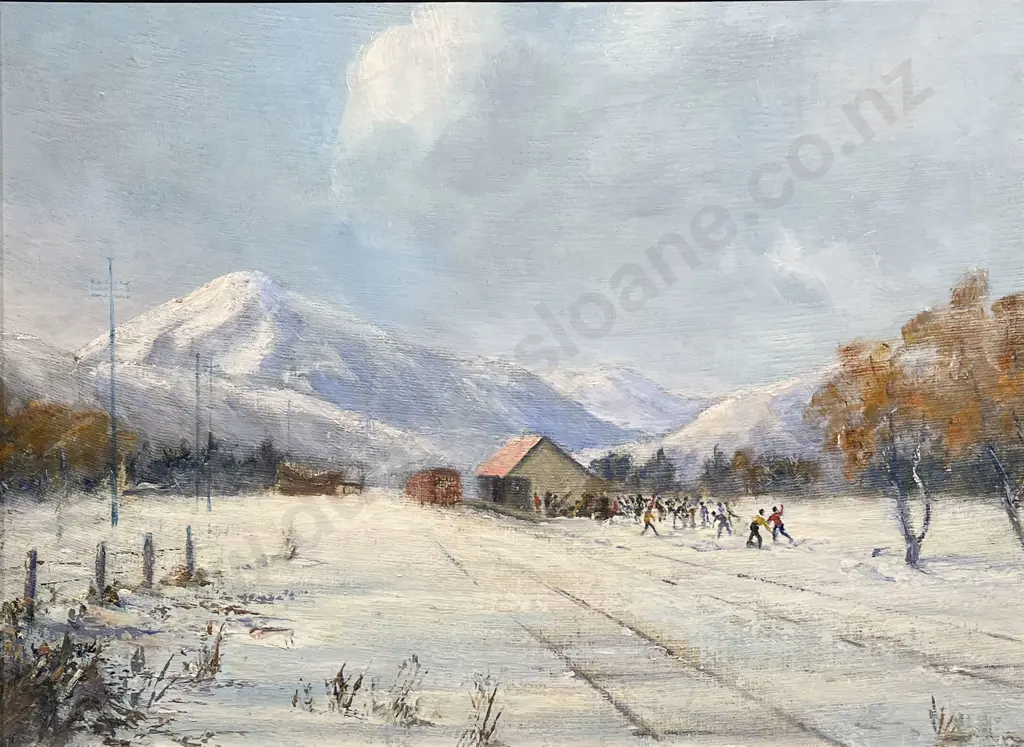 Indistinctly Signed - "National Park King Country" - Oil on Board Image 1++