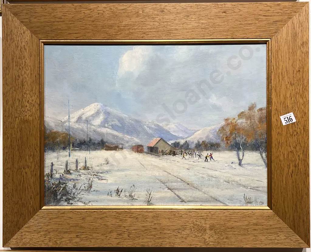 Indistinctly Signed - "National Park King Country" - Oil on Board Image 1++