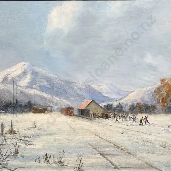 Indistinctly Signed - "National Park King Country" - Oil on Board