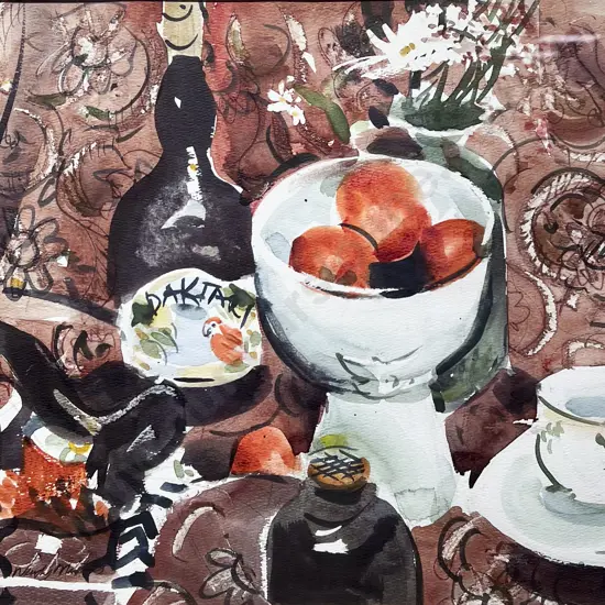 Wendy Masters - "The Tomato Bowl" - Watercolour
