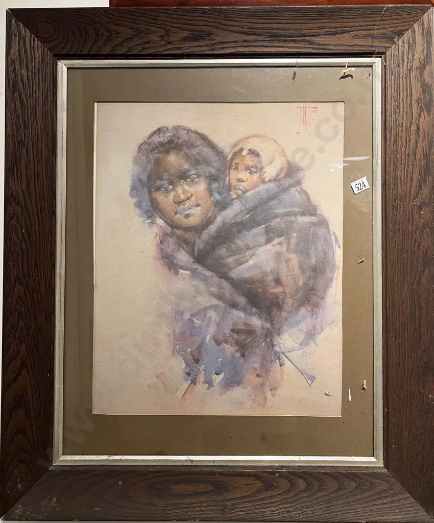 After Frances Hodgkins Oak Framed Portrait Print Image 1++
