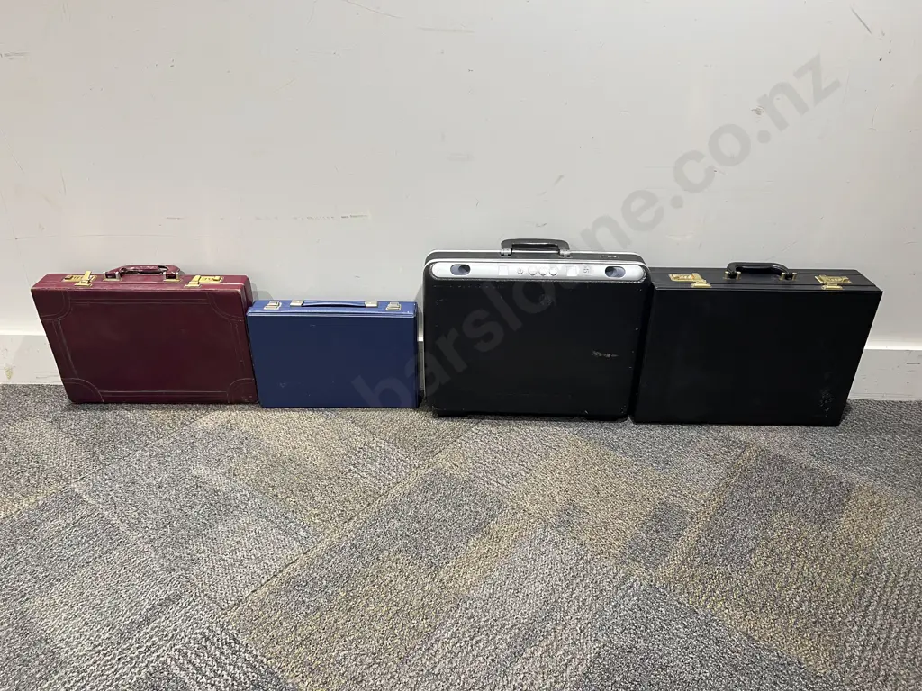 Four Assorted Briefcases Image 1++