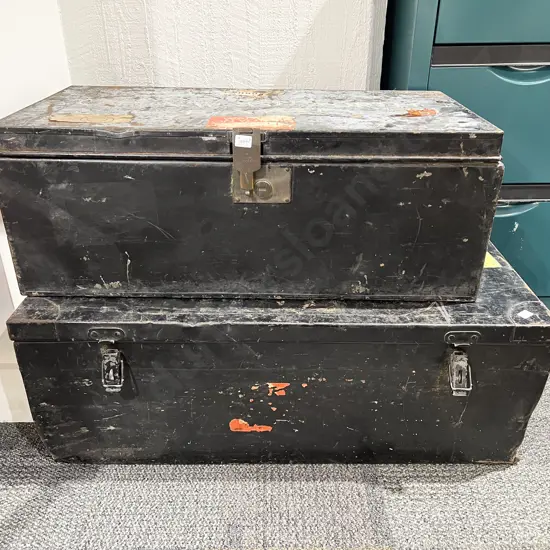 Two Tin Trunks