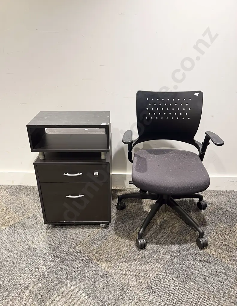 Office Side Cabinet & Office Chair Image 1++