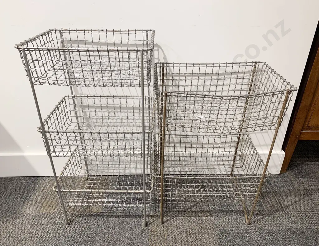 Wire Mesh Two Tier & Three Tier Storage Baskets Image 1++