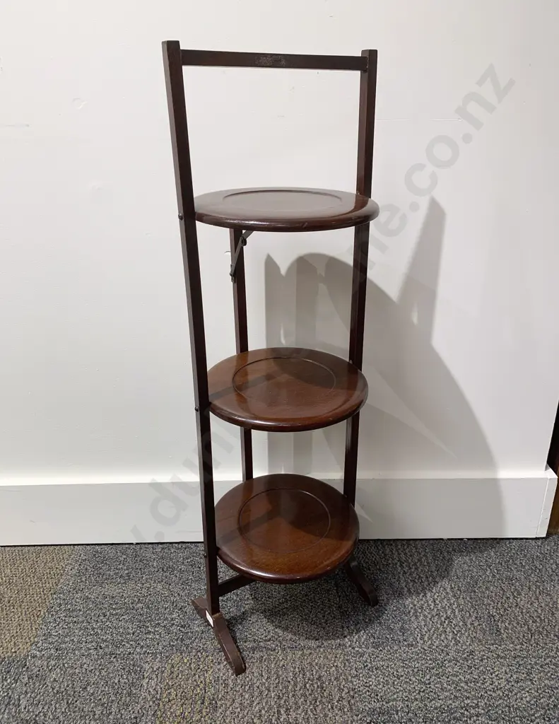 Mahogany Folding Plate Rack Image 1++