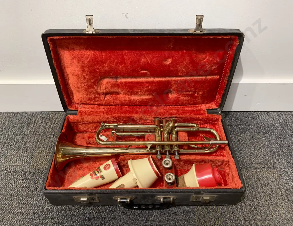 Brass Trumpet In Case Image 1++
