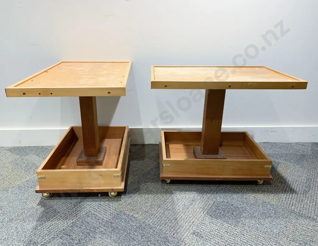 Pair Table Trolleys Image 1++