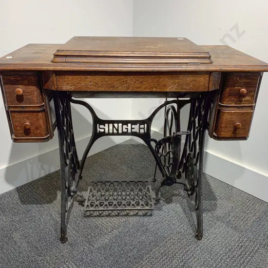 Singer Sewing Machine on Treadle Base