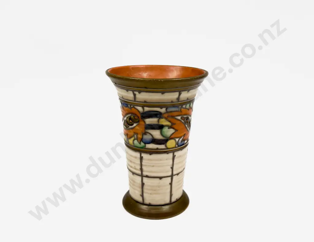 Crown Ducal Signed Charlotte Rhead Trumpet Vase Image 1++