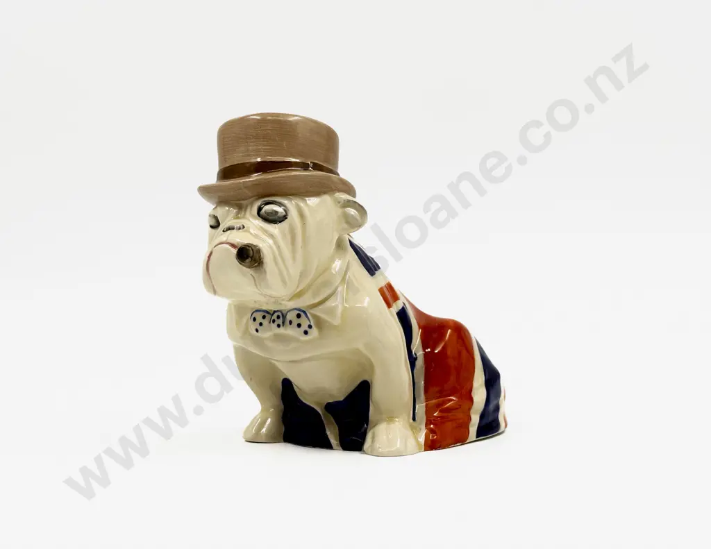 Royal Doulton Bulldog With Churchill's John Bull Hat & Cigar Image 1++