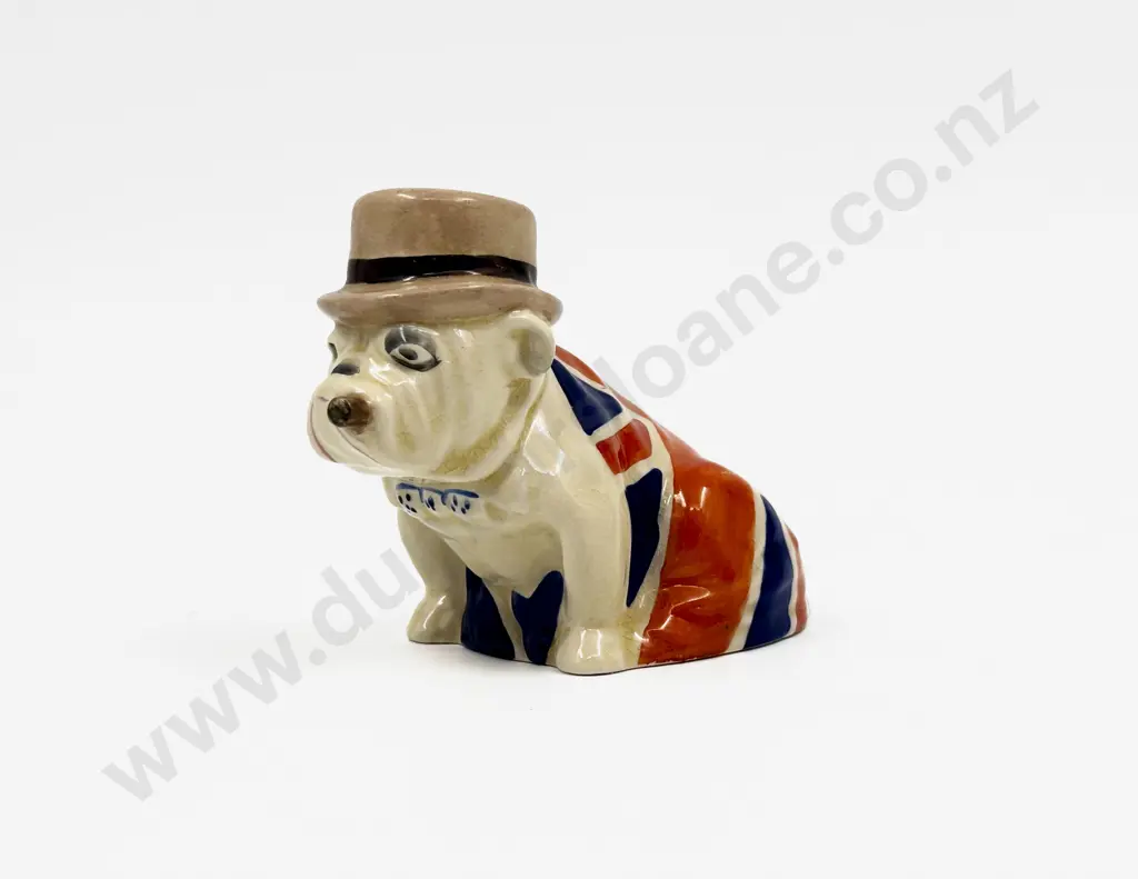 Royal Doulton Bulldog With Churchill's John Bull Hat & Cigar Image 1++